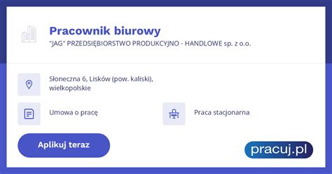 praca lisków|Praca Lisków (10 Ofert Pracy) 